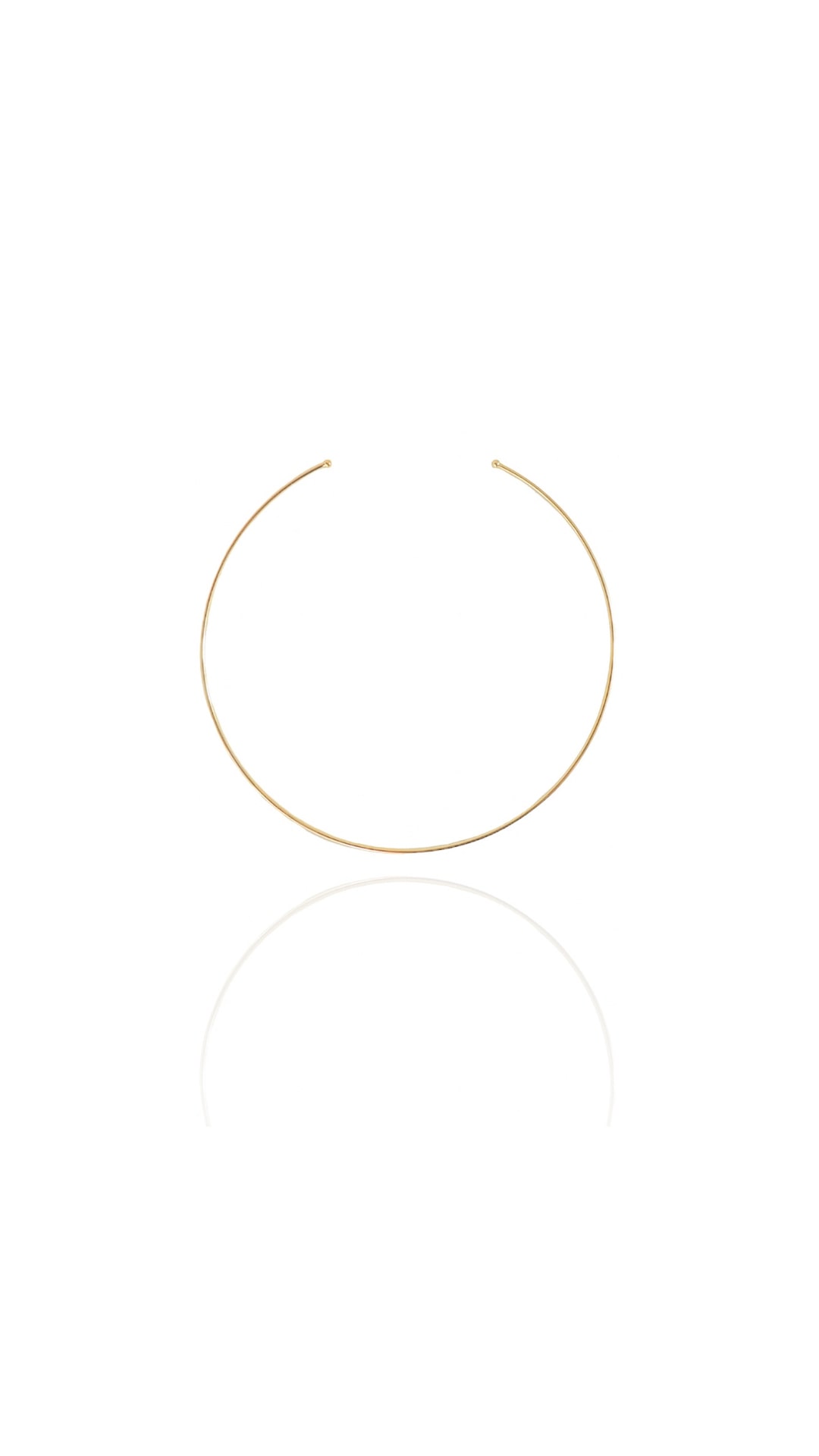 Choker Circular Aro Fino Banhado Em Ouro 18k