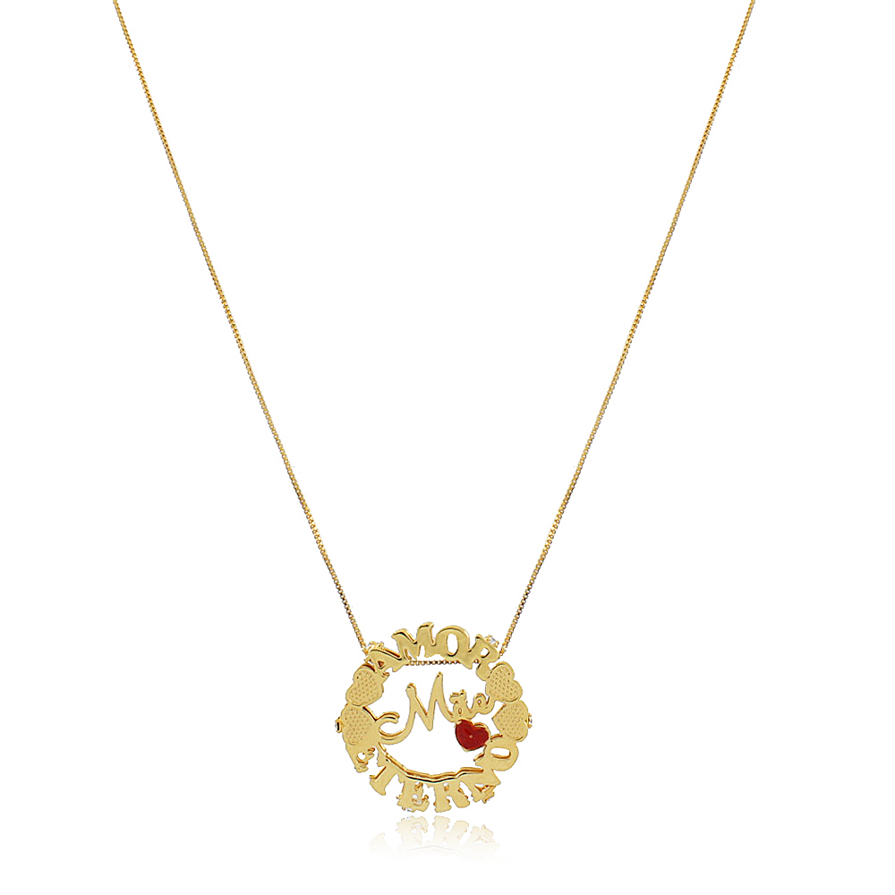 Colar Personalizado Mandala Mãe Amor Eter...